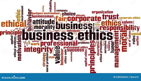 Business Ethics Word Cloud Stock Vector Illustration Of Moral 249254434