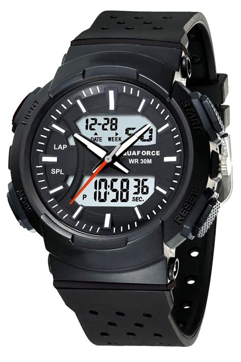 aqua force analog digital tactical watch 50m water resistant aqua force watch company