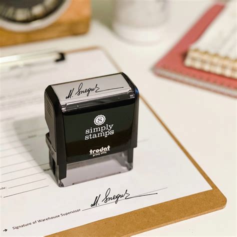 Personalized Signature Stamp Self Inking Signature Stamp Etsy