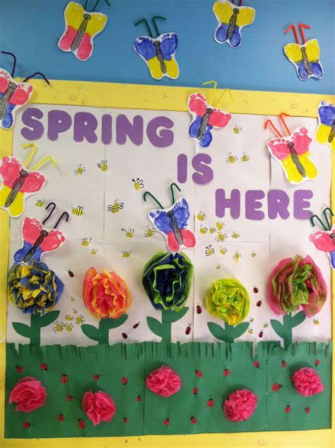 Our Prek Spring Is Here Bulletin Board Preschool Boards Spring Is