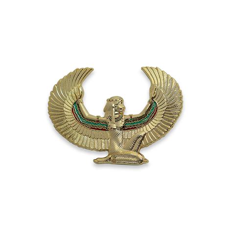 Isis With Wings Kneeling Auto Emblem Gold 3 14 X 2 14