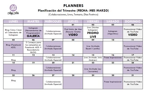Cómo Planificar El Calendario De Publicación De Instagram Educación