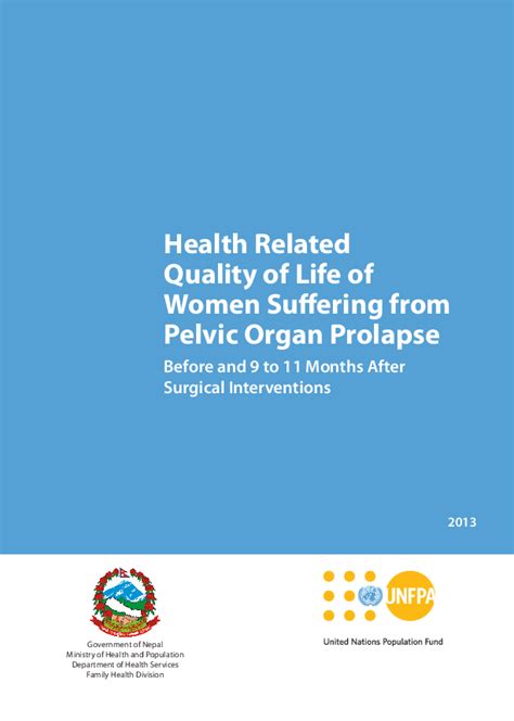 Unfpa Nepal Health Related Quality Of Life Of Women Suffering From Pelvic Organ Prolapse In Nepal