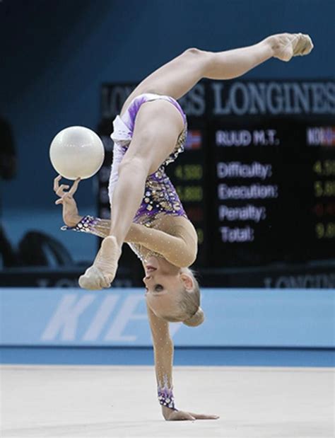 Yana Kudryavtseva Of Russia Performs With A Ball During The 32nd Rhythmic Gymnastics World