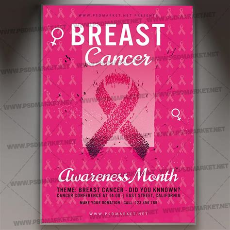 Download Breast Cancer Month Flyer Psd Template Psdmarket