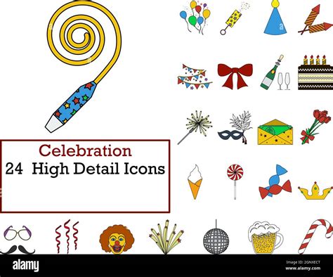 Celebration Icon Set Stock Vector Image And Art Alamy