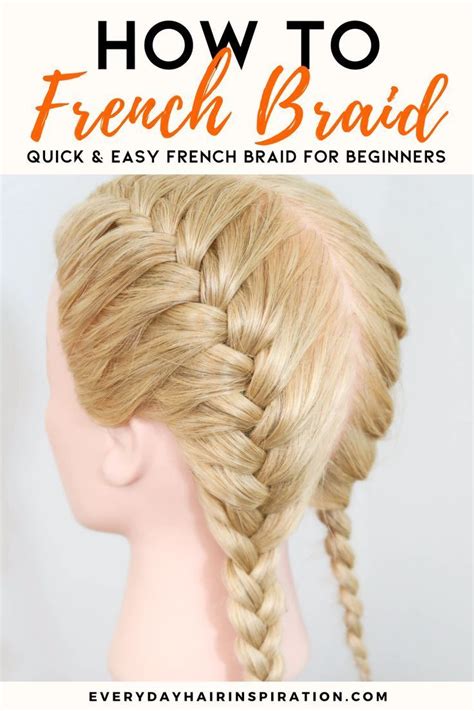French Braid For Beginners Easy How To Tutorial Everyday Hair