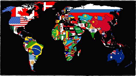 World Map With Flags Topographic Map Of Usa With States