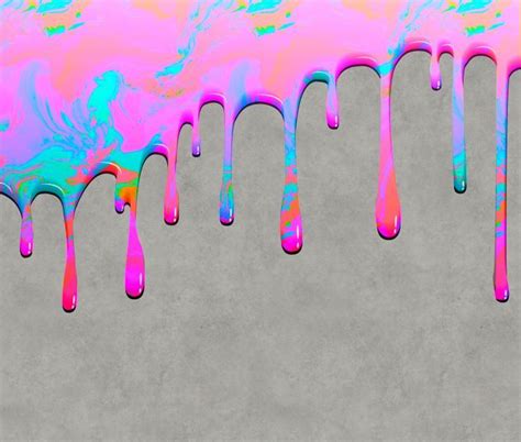 Dripping Paint In Striking Colors Paint Drop Splash Rainbow