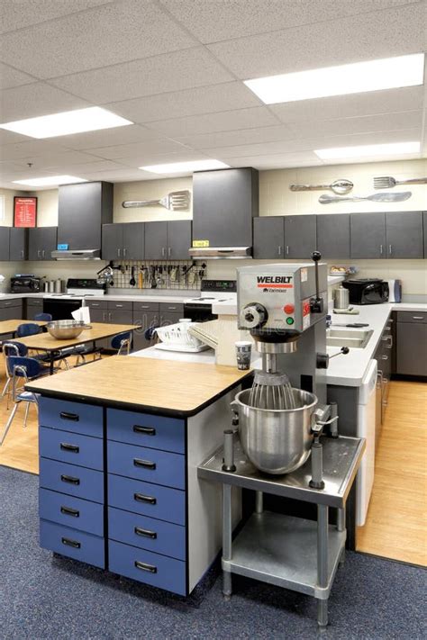 A High School Home Economics Class Room Stock Image Image Of Home