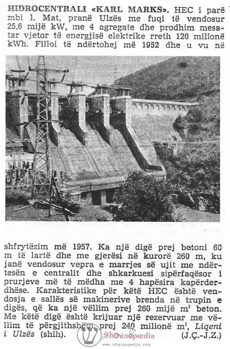 Hidrocentrali Karl Marks Enciklopedia Shqiptare