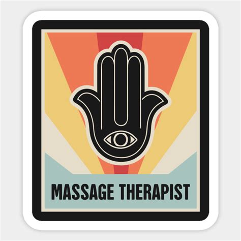 Retro Vintage Hamsa Massage Therapist Massage Sticker Teepublic