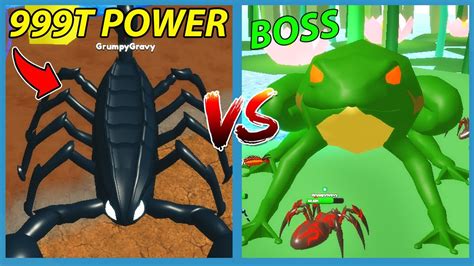I Became The Strongest Bug To Fight The Giant Frog Boss Roblox Bug