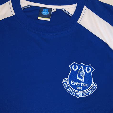 Everton Football Club Official Soccer T Mens Poly Training Kit T