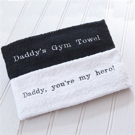 Personalised Mens Embroidered Gym Towel By Home By Merci Maman
