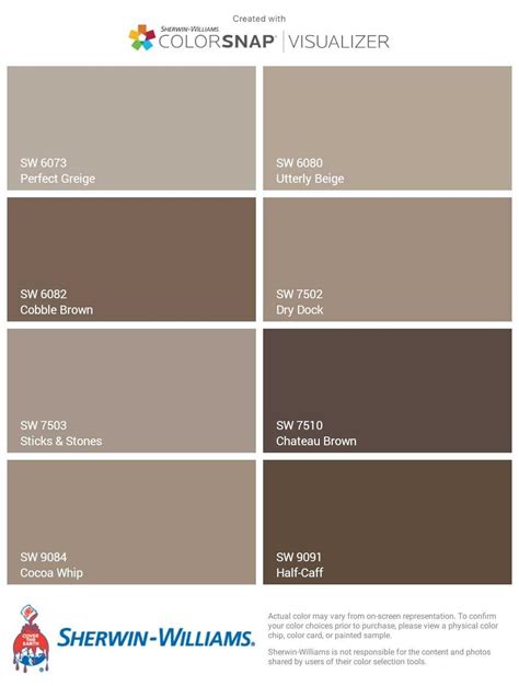 Beige Greige And Brown Sherwin Williams Paints Indoor Paint Colors