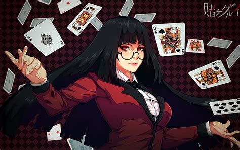 Yumeko Jabami Playing Cards Crazy Excitement Manga Kakegurui Hd