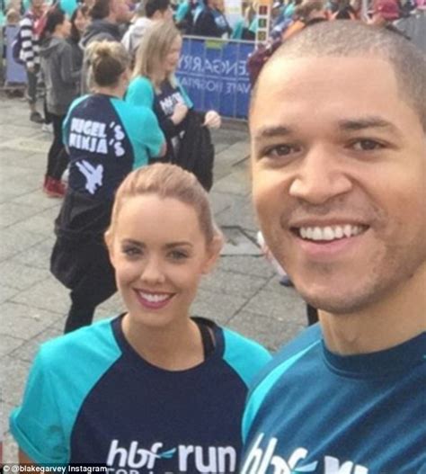 former bachelor blake garvey and ex louise pillidge pose for first photo together after their