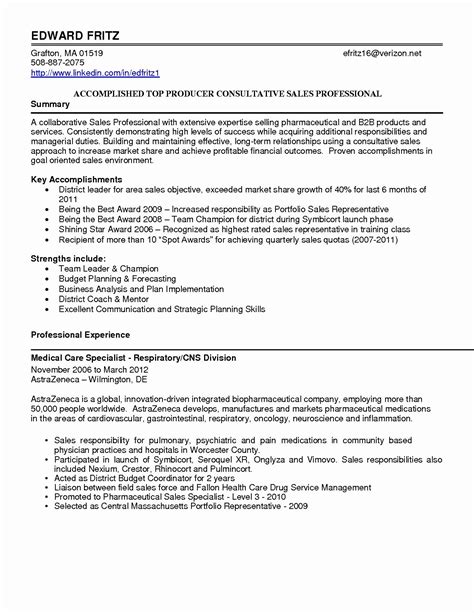 Examples of career objective for resume/cv. 50 Best Of Outside Sales Resume Sample in 2020 (With ...