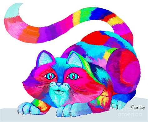 Mushroom drawing mushroom art trippy mushrooms psychedelic art cool drawings trippy drawings simple drawings doodle art line art what others are saying more. Frisky Colorful Cat Drawing by Nick Gustafson