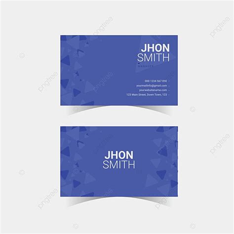 Blue Modern Business Card Template Download On Pngtree