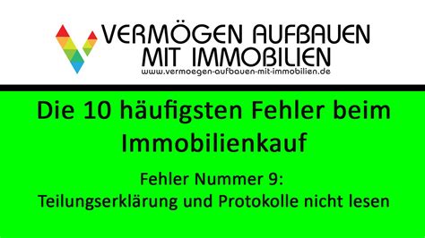 Fehler 9 - Teilungserklärung und Protokolle nicht lesen - YouTube