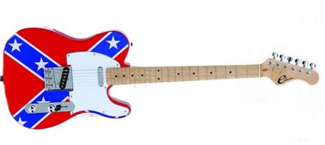 Single Cutaway Tele Style Electric Guitar With Flag Design