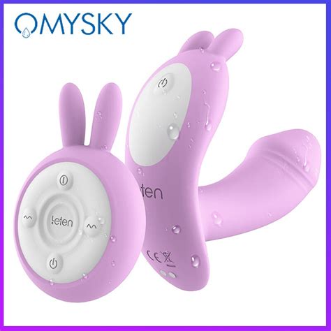 omysky cute wearable butterfly dildo vibrator for women wireless remote control gspot clitoral