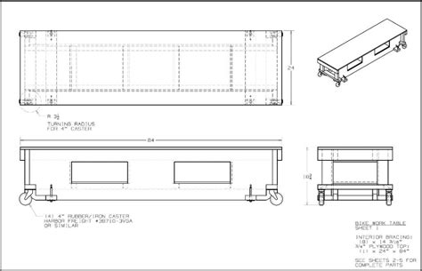 Sloped, to facilitate mounting the motorcycle on the lift, and flat, to serve as a work surface after pivoting. Wooden Motorcycle Table Lift Drawing | made to build mine ...