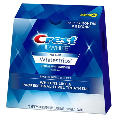 crest 3d white professional effects whitestrips teeth whitening strips kit 80 count pack of 2