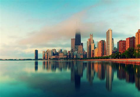 Coastline Chicago Illinois 4k Ultra Hd Wallpaper Background Image