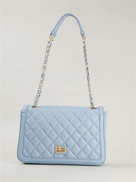 This bag has a stylish professional look to it that can be used for. Lyst - Love Moschino Quilted-Leather Shoulder Bag in Blue