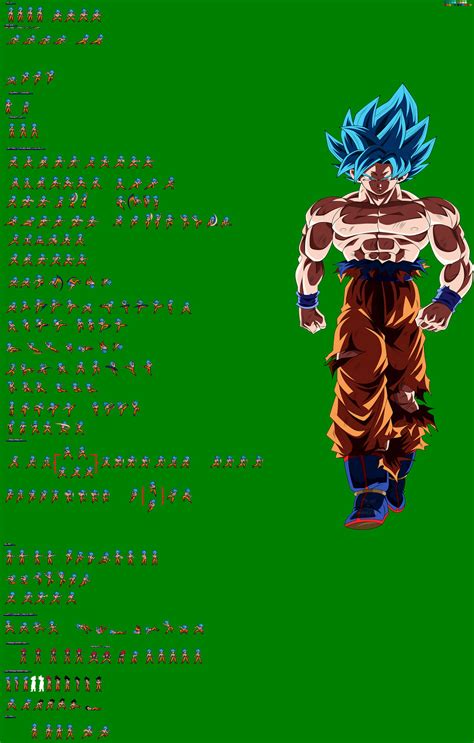 Goku Super Saiyan Blue Bizzarre Sprite Jus By Ryudara323 On Deviantart