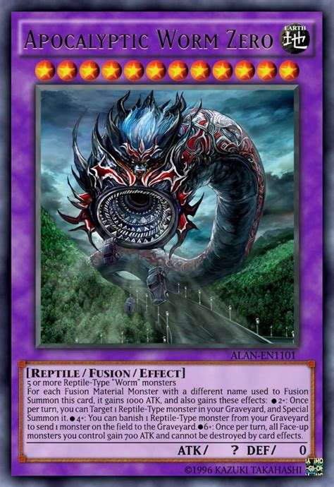 Apocalyptic Worm Zero Yu Gi Oh Cards Yugioh Card Maker Printable