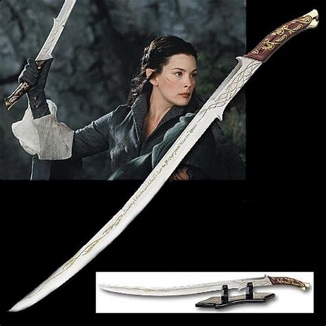Lord Of The Rings Arwen Evenstar Hadhafang 38 Sword W Stand Uc Coa