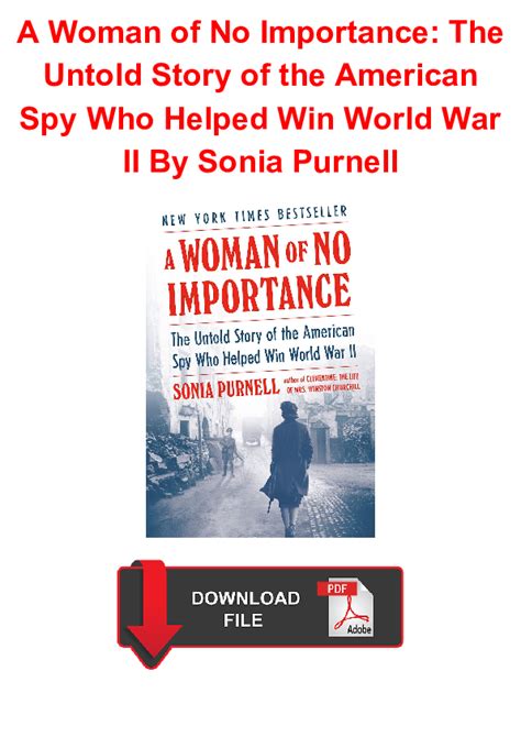 Pdf A Woman Of No Importance The Untold Story Of The American Spy