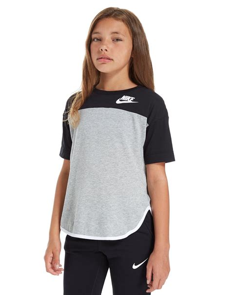 Nike Girls Long Line T Shirt Junior In Black Lyst