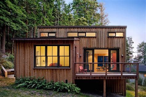 840 Sq Ft Modern And Rustic Small Cabin In The Redwoods