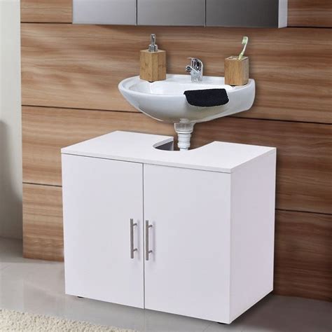 Argos home prime under sink unit. Shop Costway Non Pedestal Under Sink Bathroom Storage Vanity Cabinet Space Saver Organizer - On ...
