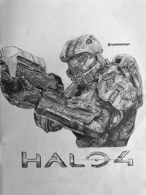 Traditional Master Chief Fan Art With Reference I Did 5 Years Ago 100