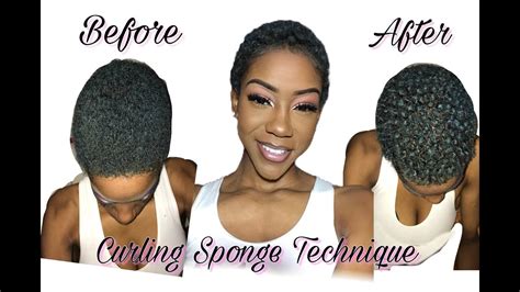 Styling Short Natural Hair With Sponge Curl Sponge Flat Vs Textured