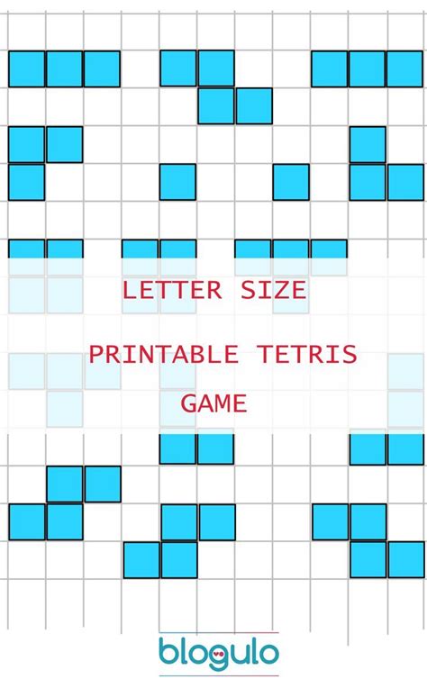 Free Printable Tetris Puzzle Game Template For Diy For Toddler