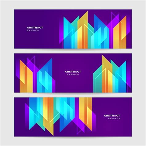 Premium Vector Modern Colorful Abstract Web Banner Background