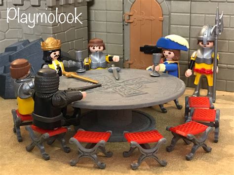 Table And 12 Chairs King Arthur Miniature 3d Printing Scale Playmobil