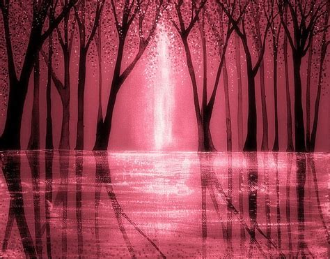 Pink Reflections Draw And Paint Bonito Paintings Landscapes