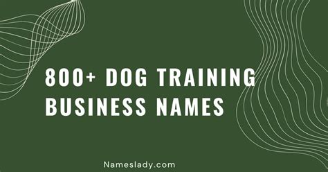 800 Creative Dog Training Business Names Ideas And Suggestions Nameslady