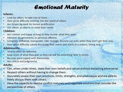 The Stages Of Emotional Maturity Emotional Inteligence Disagreement