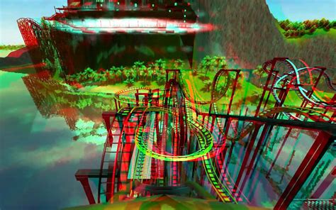 Roller Coaster Tycoo 3d Stereo Anaglyph Test Red Cyan Glasses Youtube