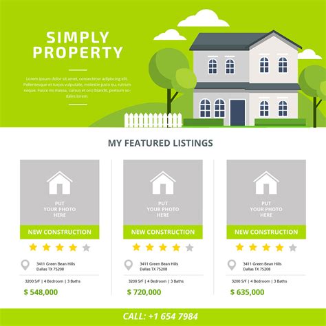 Real Estate Listing Template Vector 208269 Vector Art at Vecteezy
