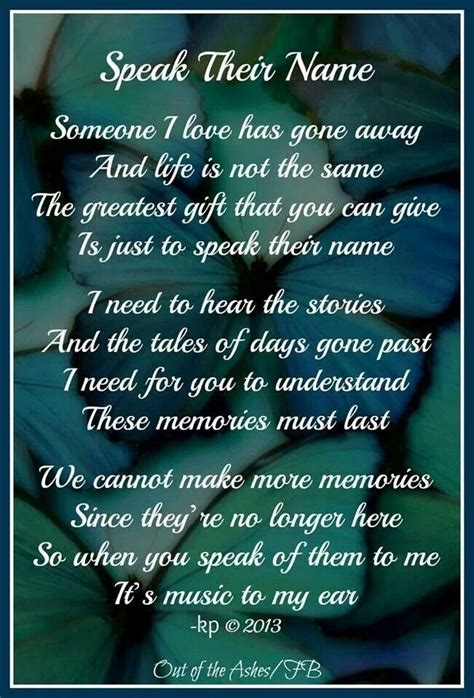 Loved Ones Poem For Loss Of Loved One